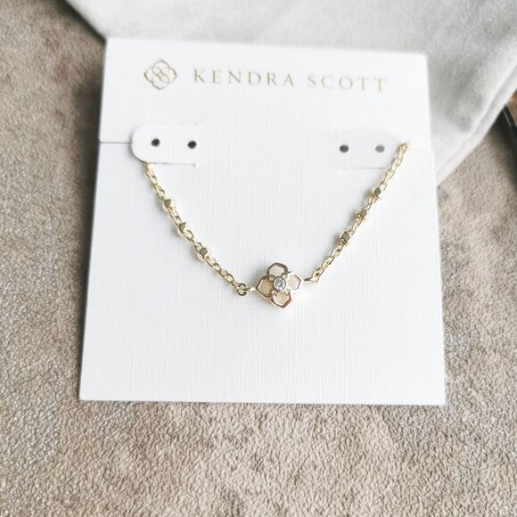 Kendra Scott Gold Rue Long Strand Necklace Genuine - Picture 1 of 4